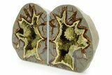Crystal Filled Septarian Geode Bookends - Utah #378569-2